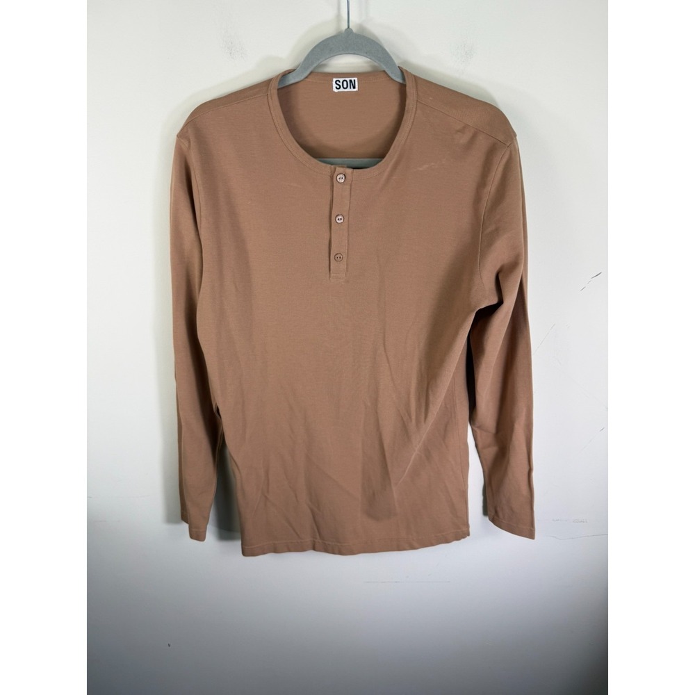 Son Of A Tailor Henley Button‎ Custom Shirt Medium Supima Cotton
